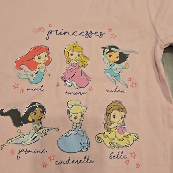 Disney Princess Pink Pajama Set for Kids 6 Years,organic Cotton - Picture 2 of 4